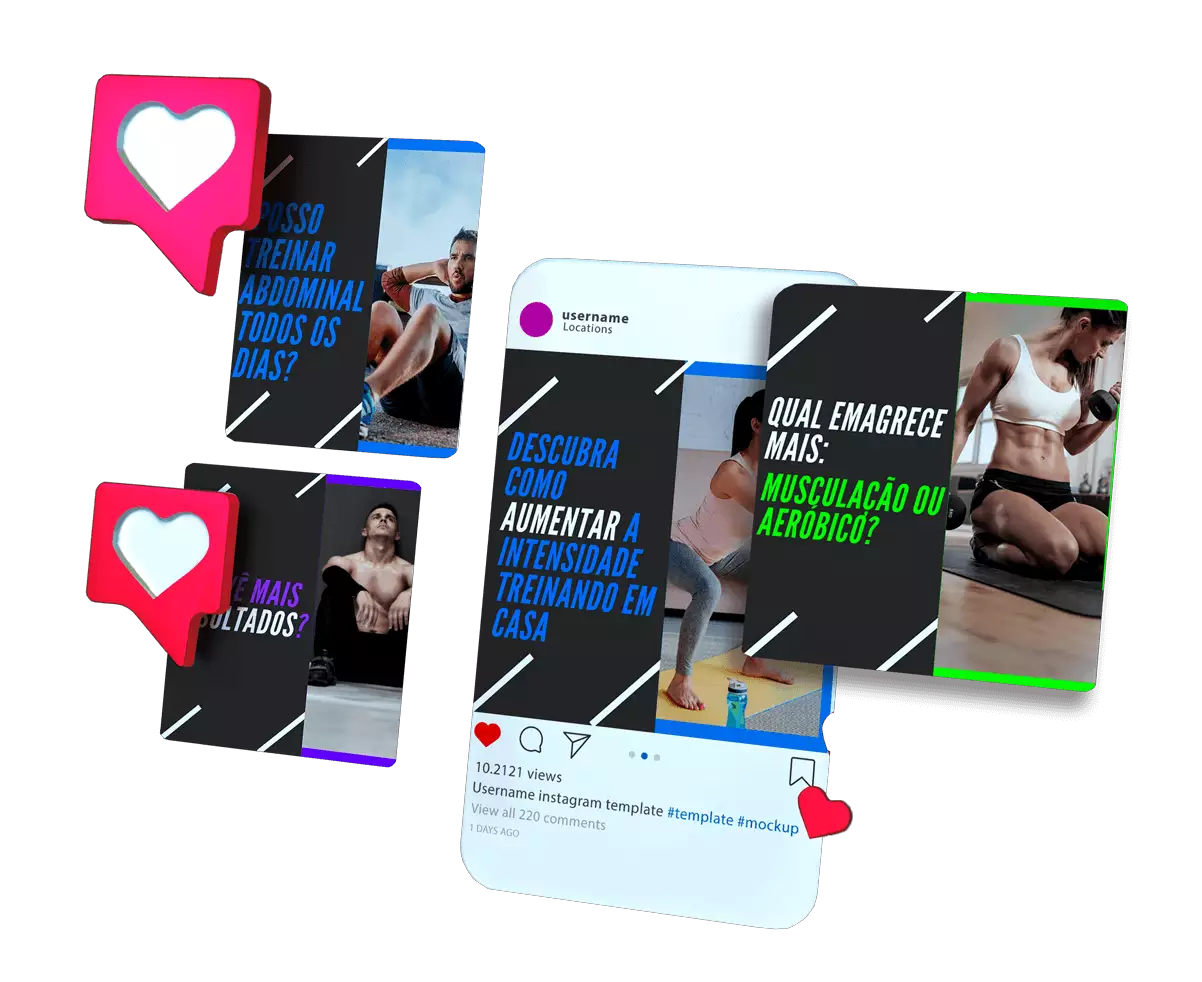 Instagram posts curso personal fit